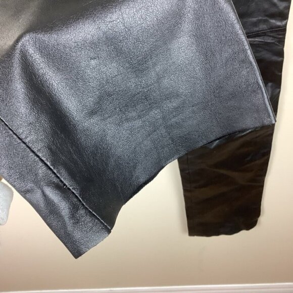 DANIER STRAIGHT BLACK LEATHER MOTO PANTS - Picture 8 of 8